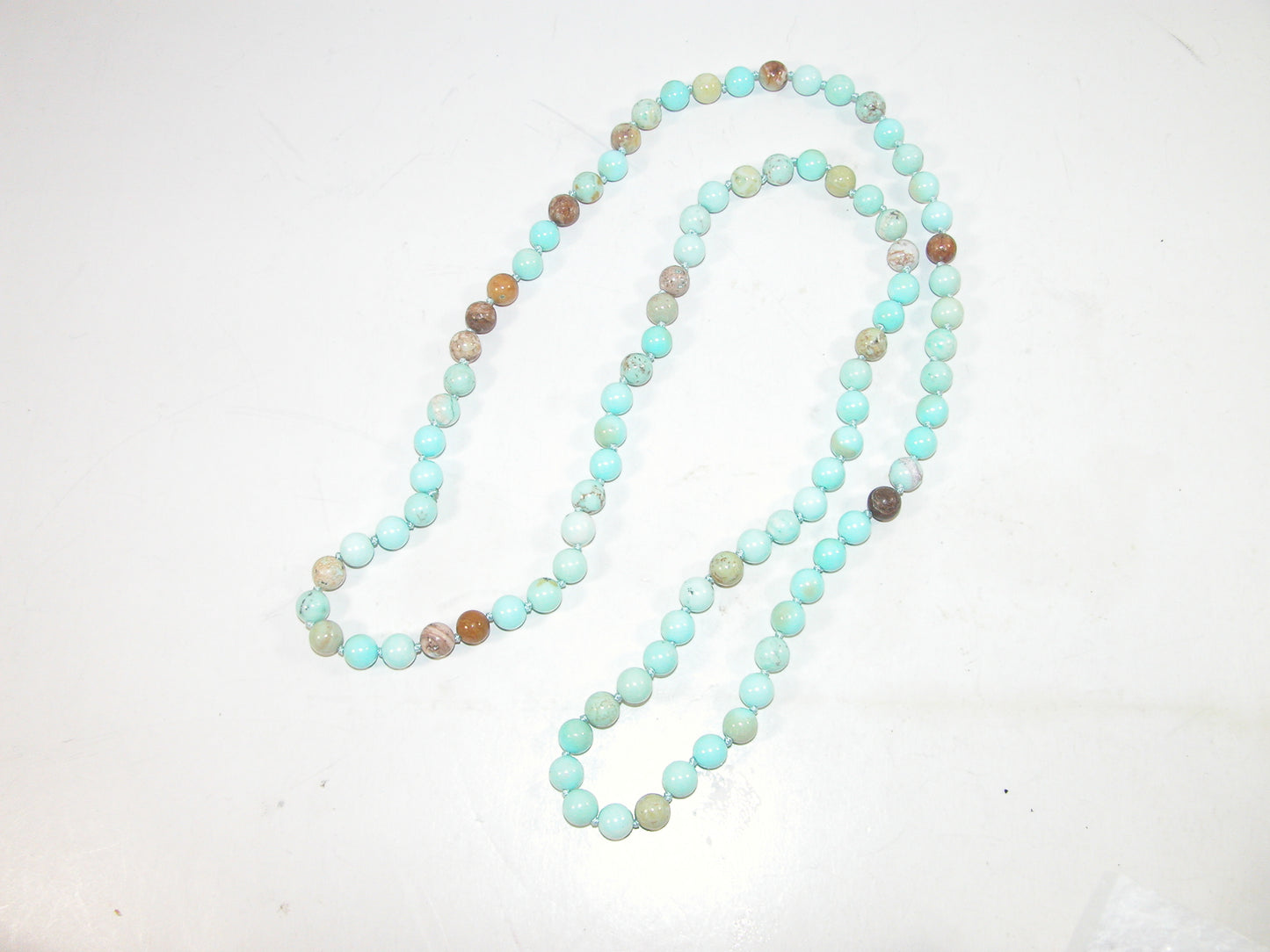 Turquoise 36 Inch Knotted Necklace N101
