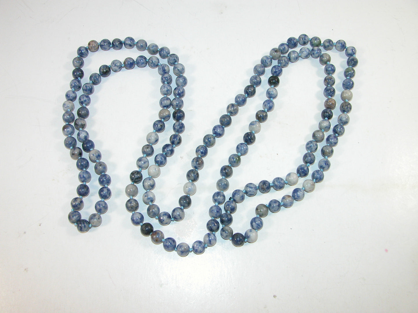 Sodalite 60 Inch Knotted Necklace N106