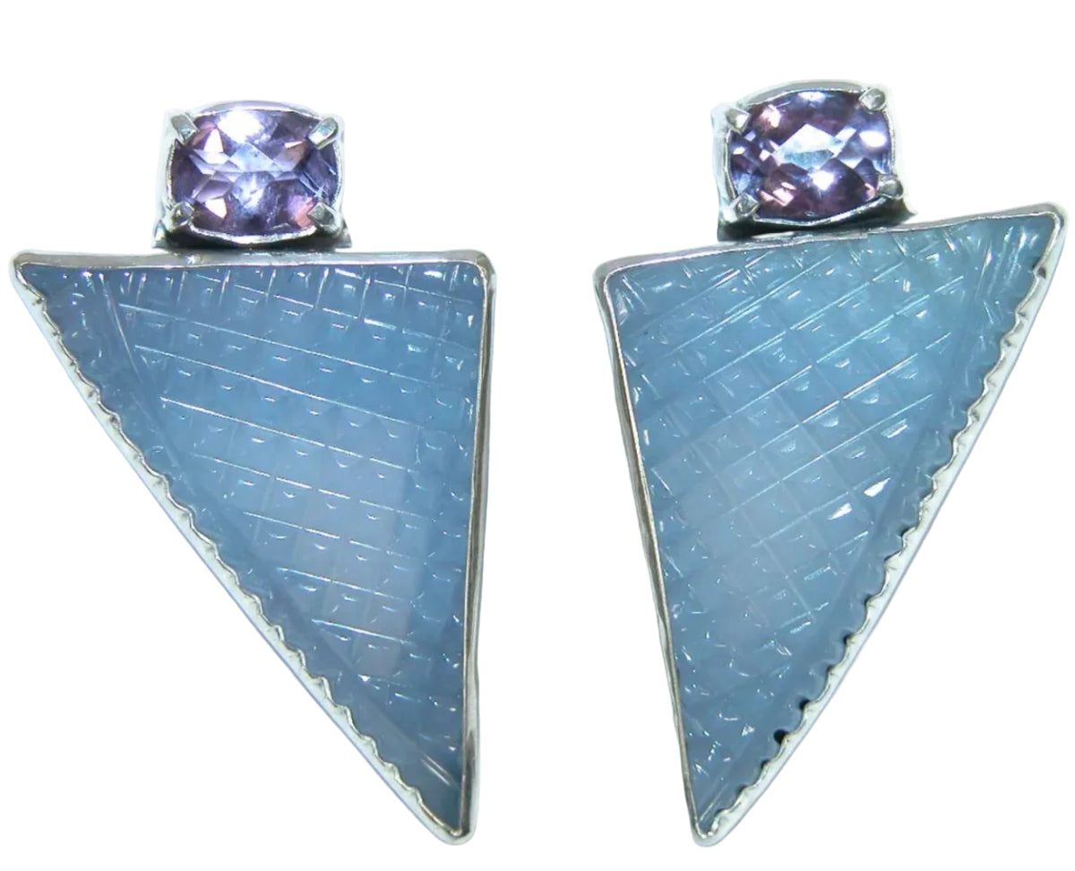 39577 Amethyst Sterling Silver Earrings