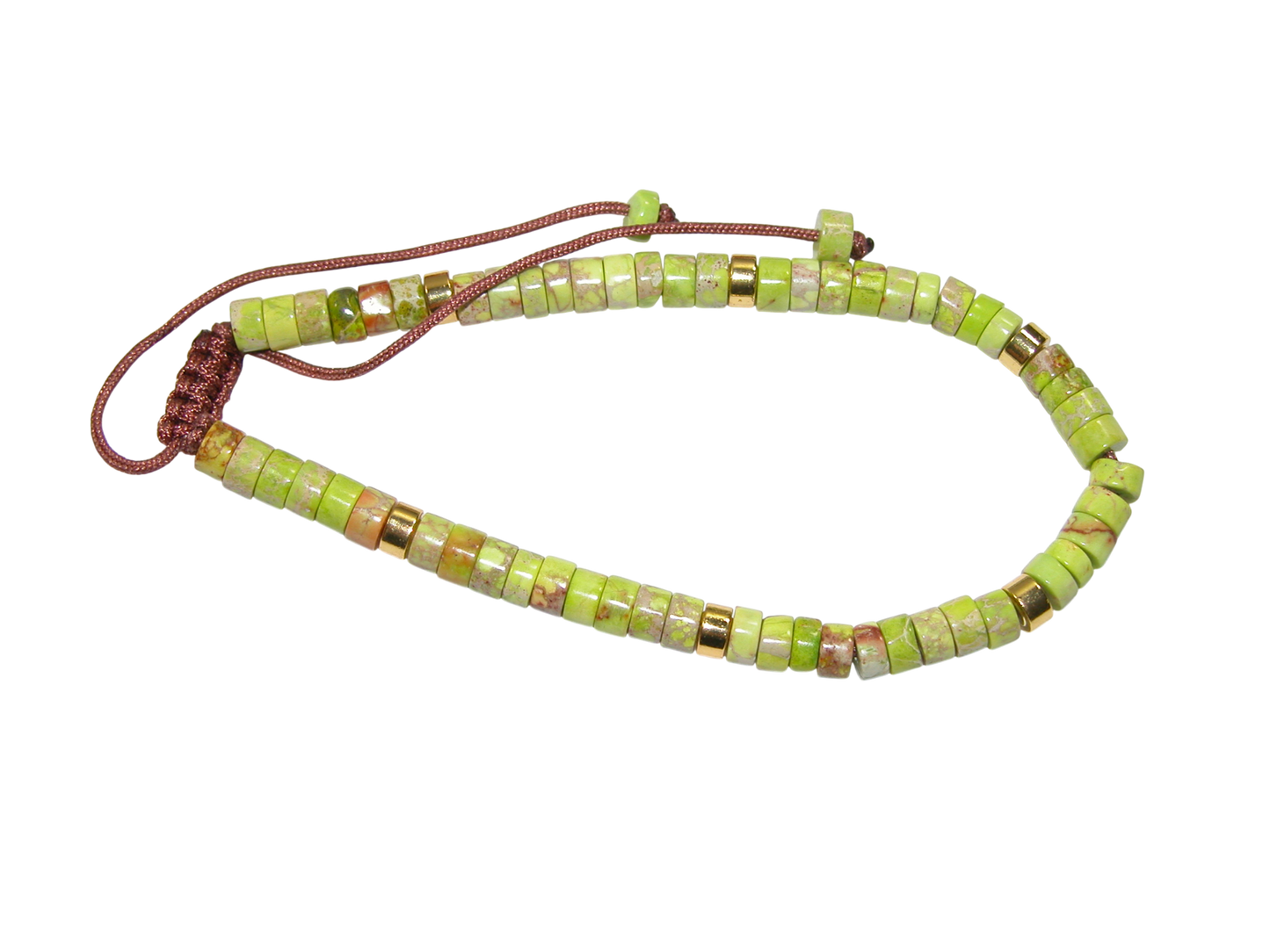 Rondell Adjustable Gemstone Bracelet BR33 Imperial Jasper
