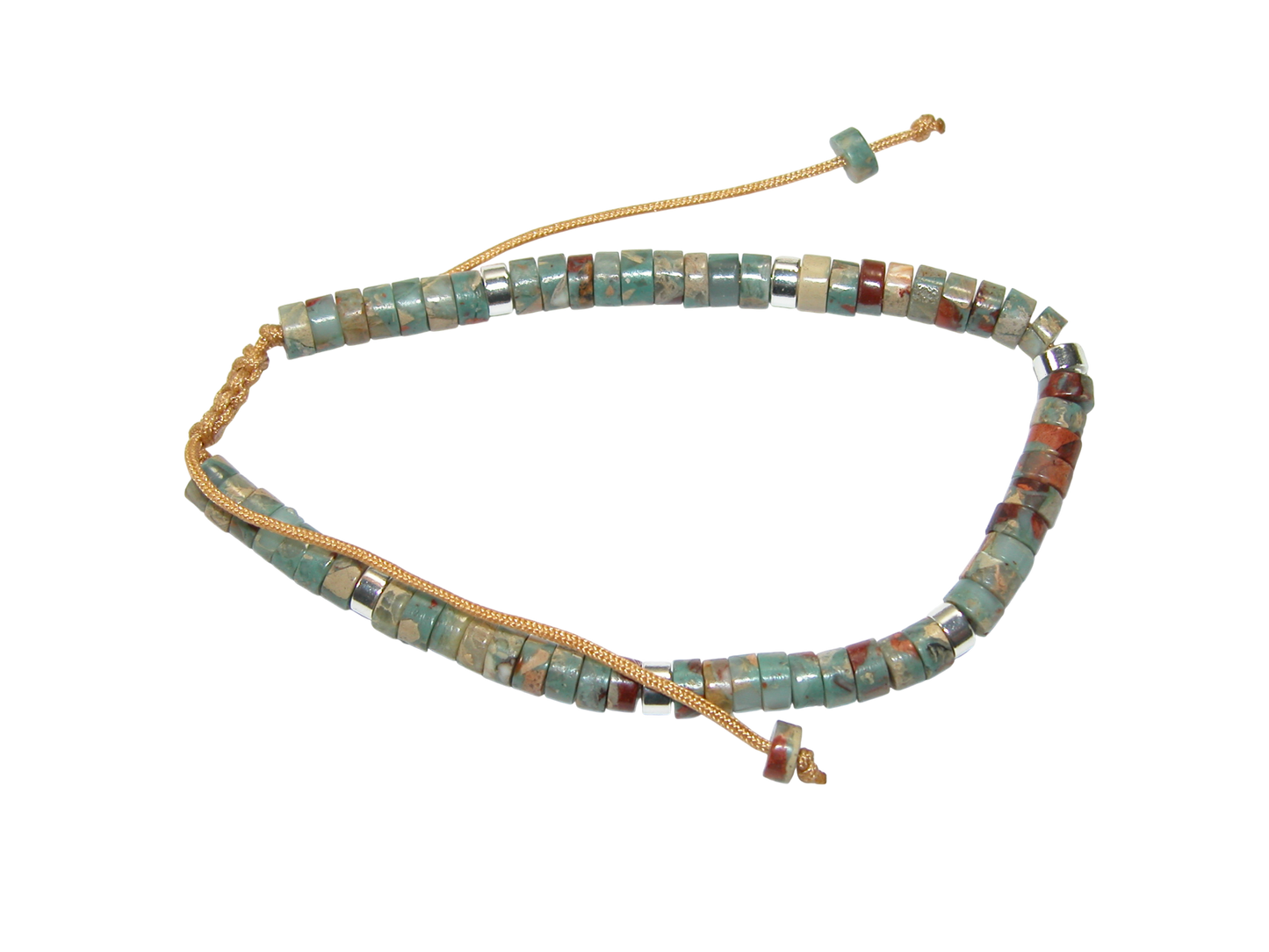 Rondell Adjustable Gemstone Bracelet BR08 Jasper