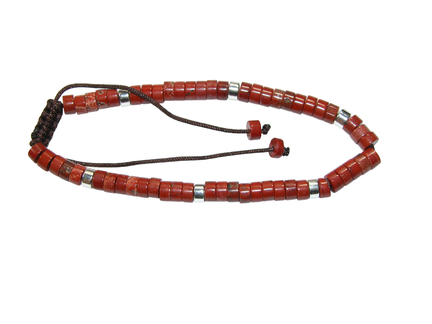 Rondell Adjustable Gemstone Bracelet BR15 Red Jasper