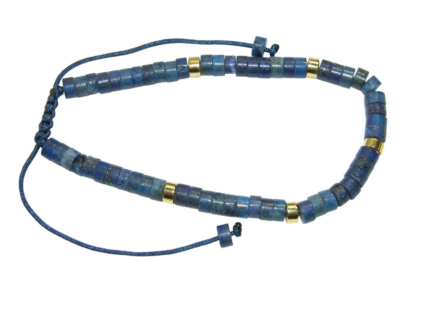 Rondell Adjustable Gemstone Bracelet BR12 Lapis