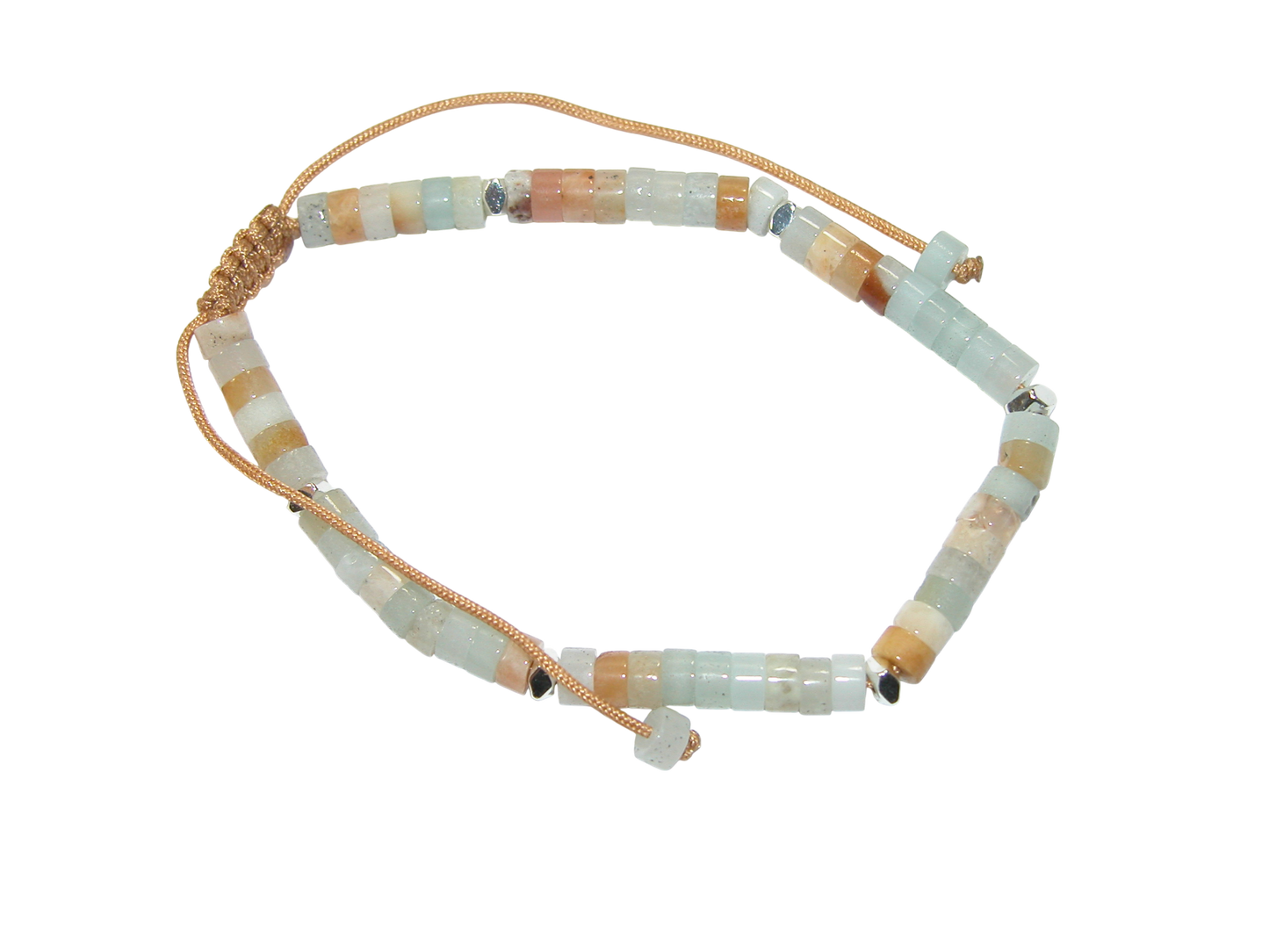 Rondell Adjustable Gemstone Bracelet BR20 Amazonite