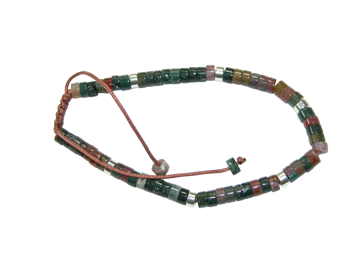 Rondell Adjustable Gemstone Bracelet BR28 Indian Agate