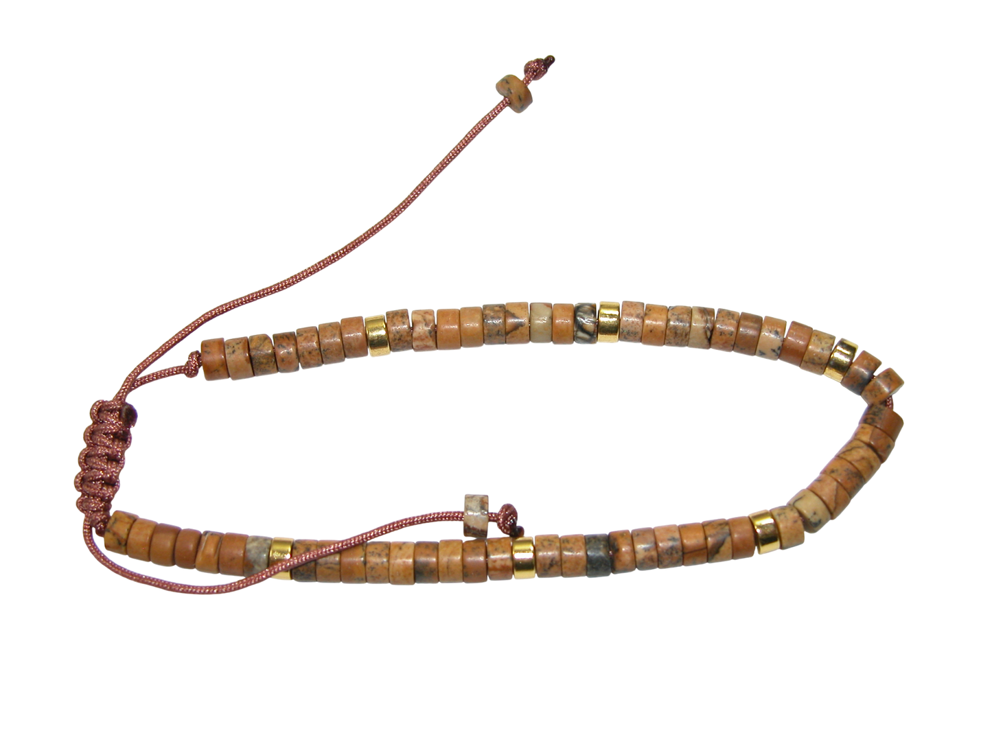 Rondell Adjustable Gemstone Bracelet BR19 Picture Jasper