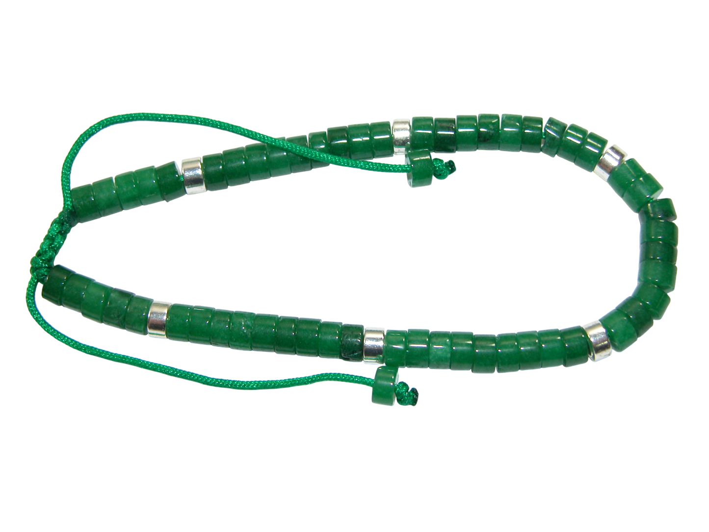 Rondell Adjustable Gemstone Bracelet BR21 Green Onyx
