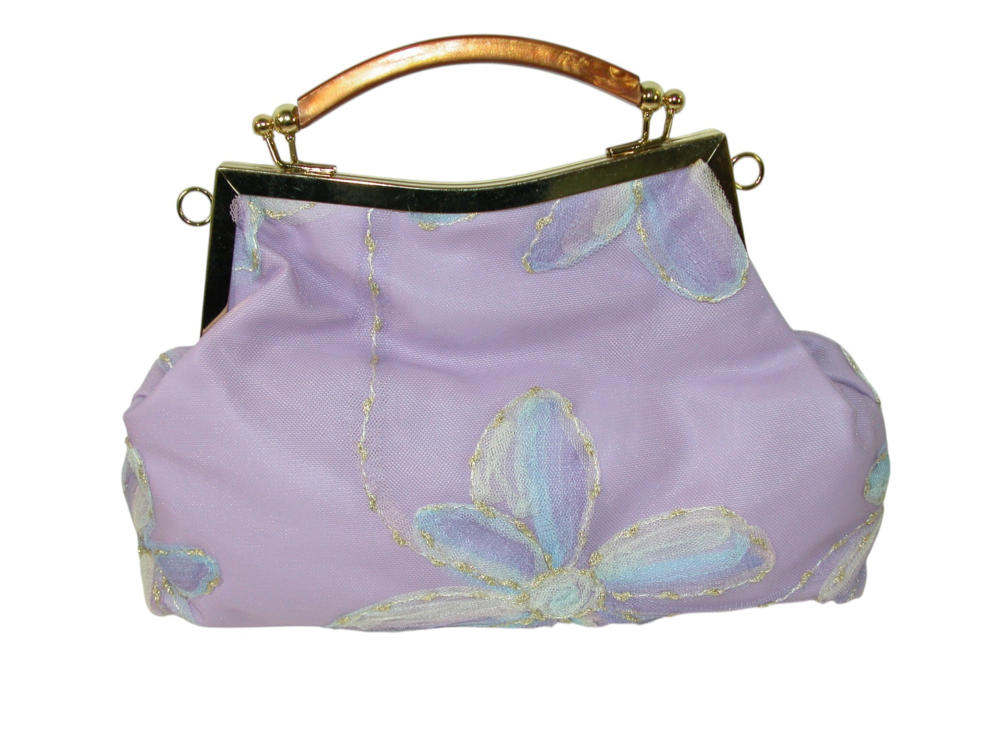 Lilac Floral Clutch Handbag (GF4312)