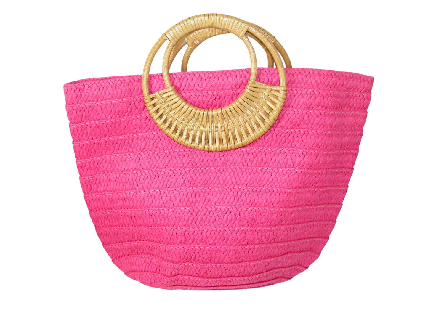 Woven Pink Fushia Handbag (GF4304)