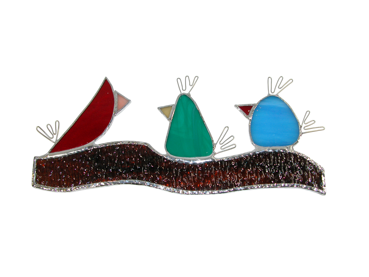 Stained Glass Three Birds on Branch GF3357 by LORI