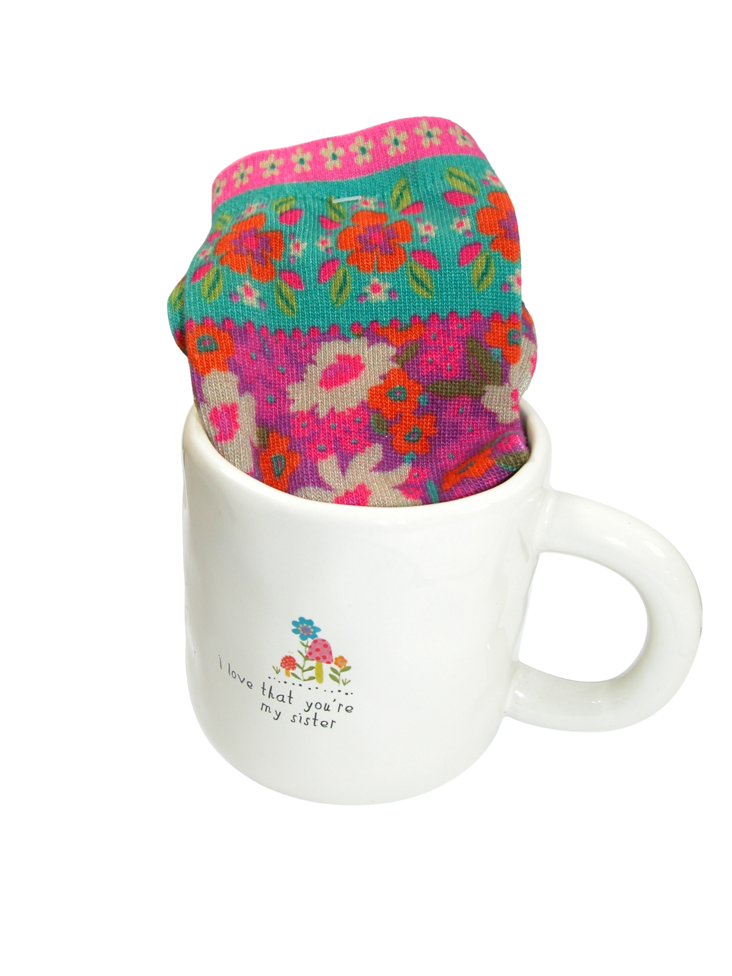 Glad Your My Sister Mug with Socks GF1725
