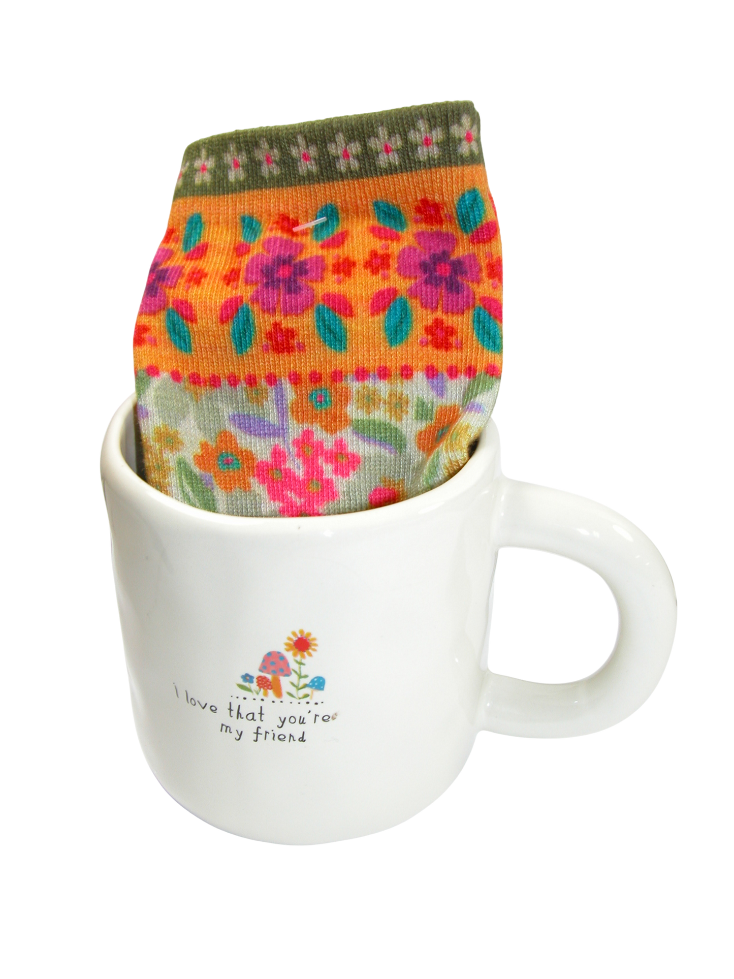 Glad Your My Friend Mug with Socks GF1718