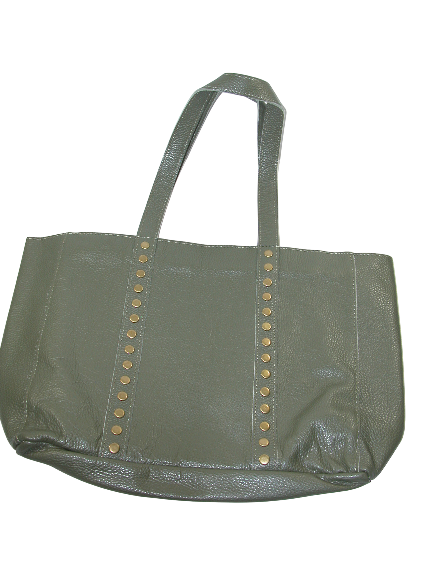 Studded Italian Hunter Green Tote GF3372