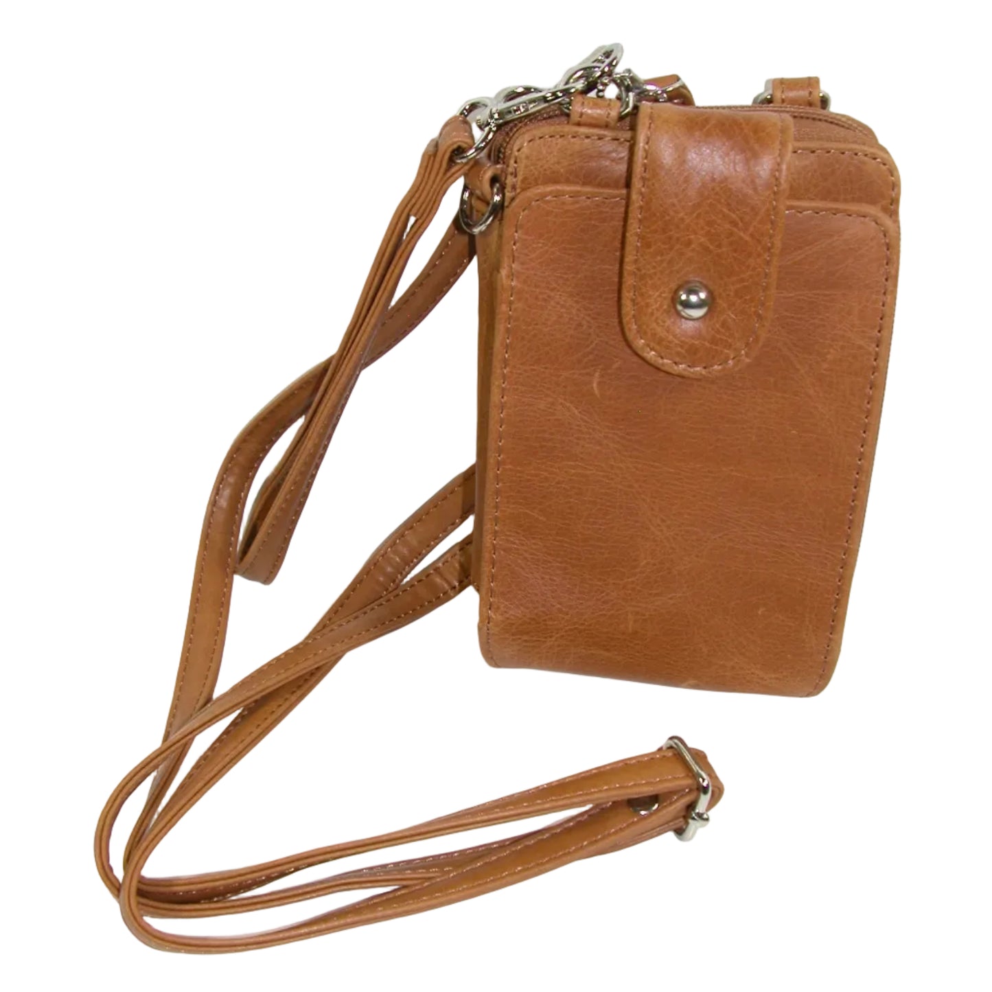 Leather Cell Phone Tan Crossbody GF3377