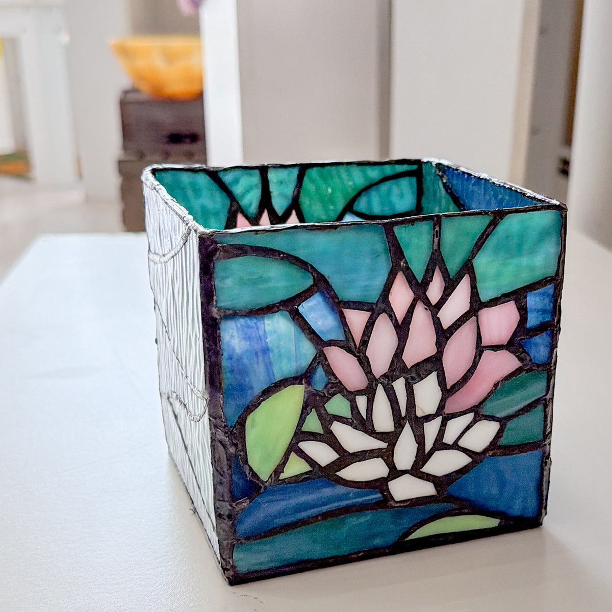Stained Glass Candle Holder (GF1696)