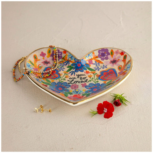 Artsy Ceramic Trinket Dish, You Are So Loved Heart (GF2185)