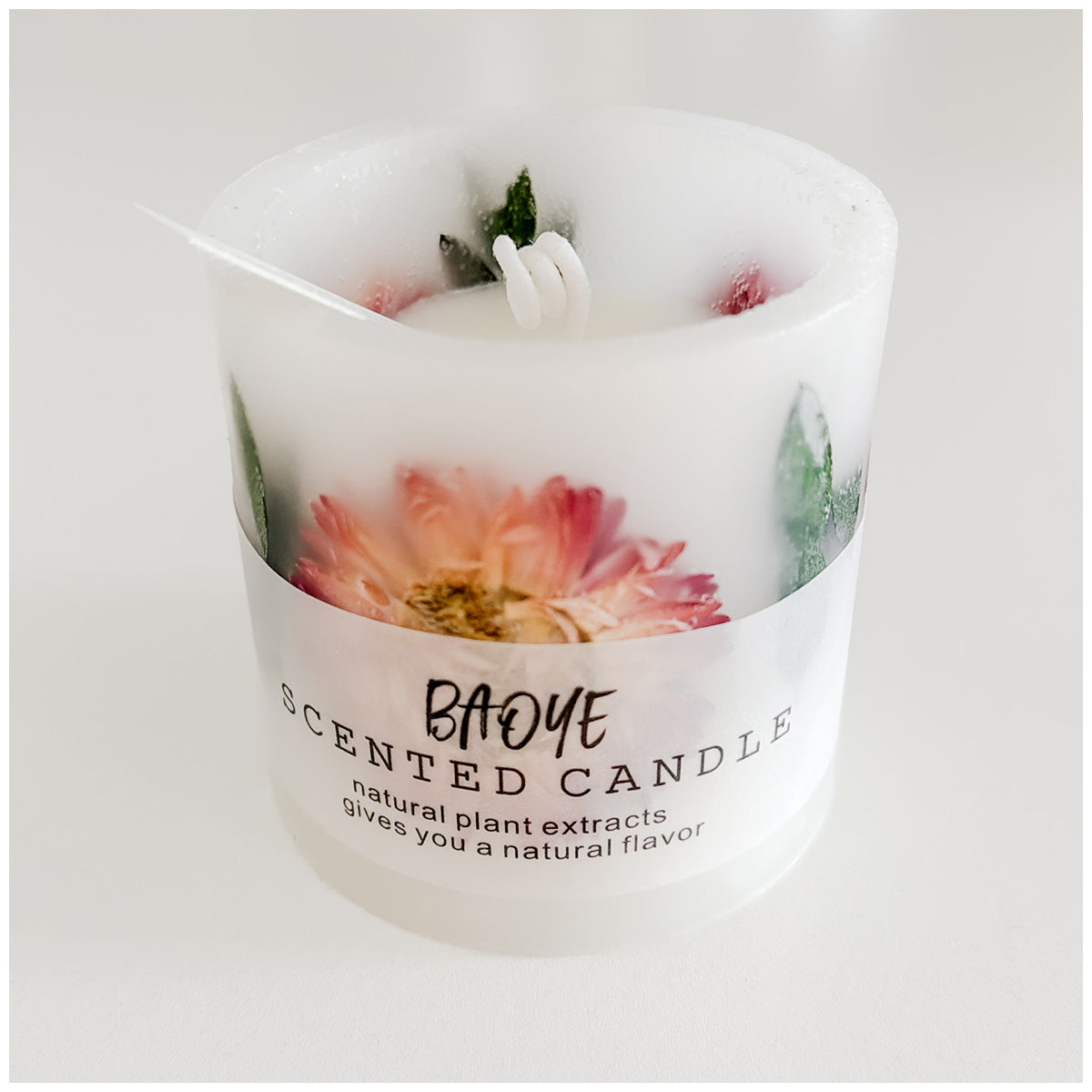 Petal Bloom Floral Candle, White (GF3162)