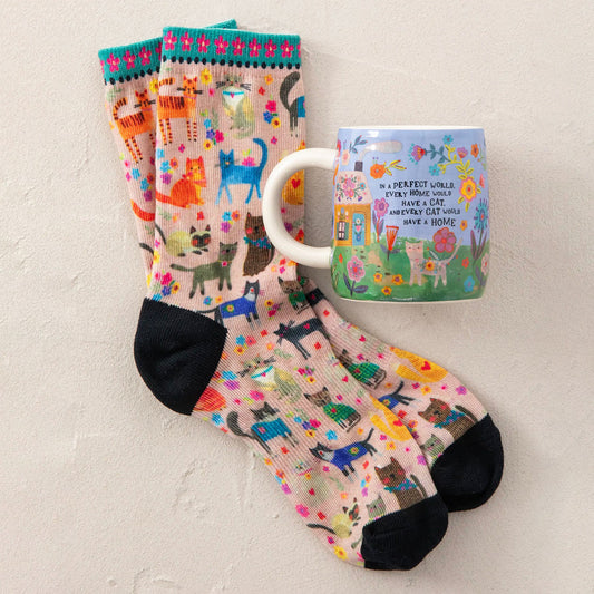 Mug & Sock Gift Set, Every Cat Has a Home (GF3642)