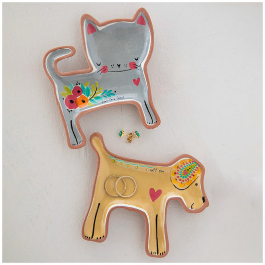 Terracotta Trinket Dish, Purr-Fect Friend (GF3721)