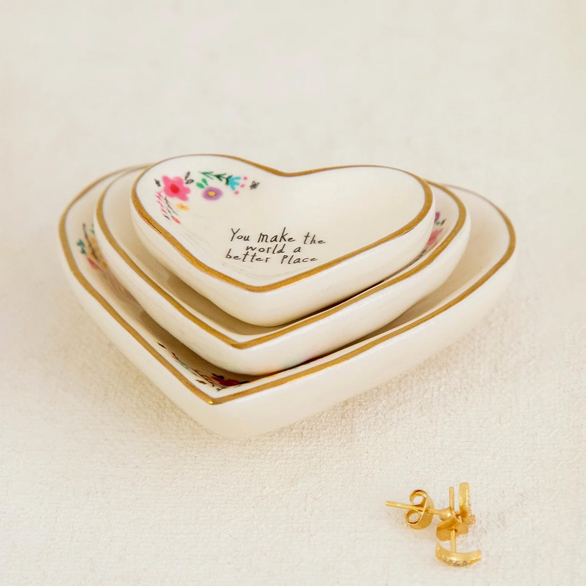 Nesting Heart Trinket Dishes, Set of 3 GF3727