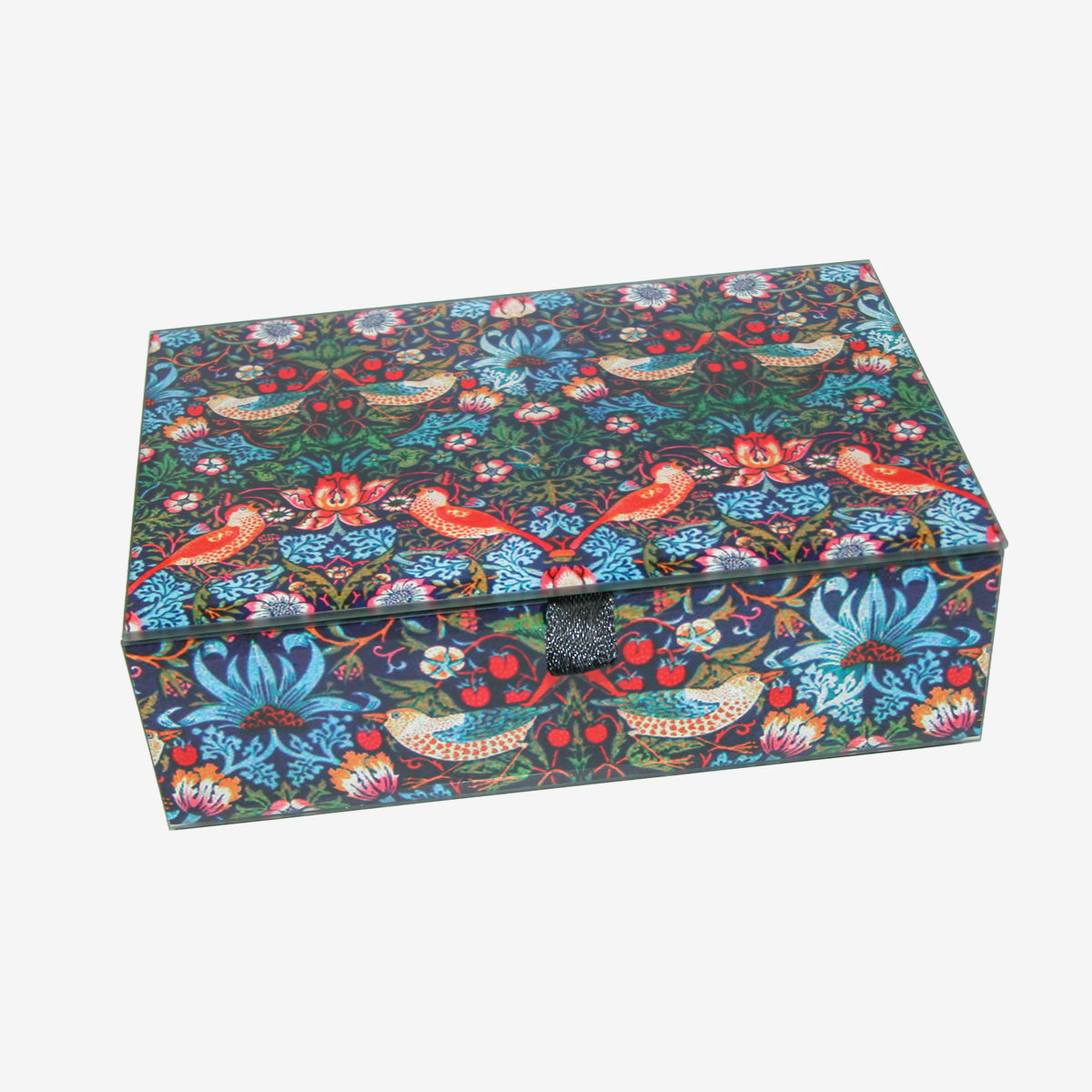 Glass Keepsake Box, William Morris Strawberry Thief (GF3927)