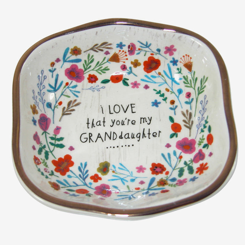 Antiqued Trinket Bowl, Granddaughter GF4058