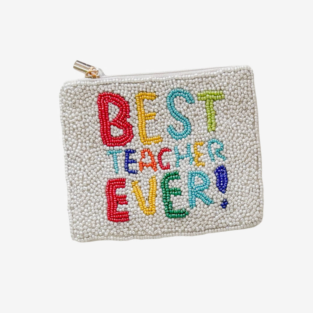 Beaded Coin Purse, Best Teacher Ever (GF4215)