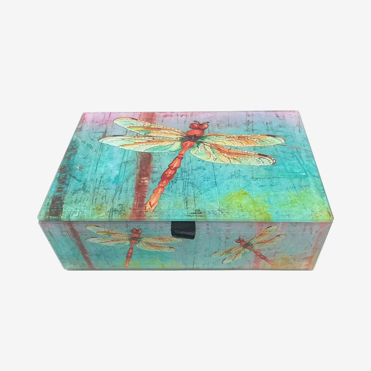 Glass Keepsake Box, Dragonfly (GF4242)