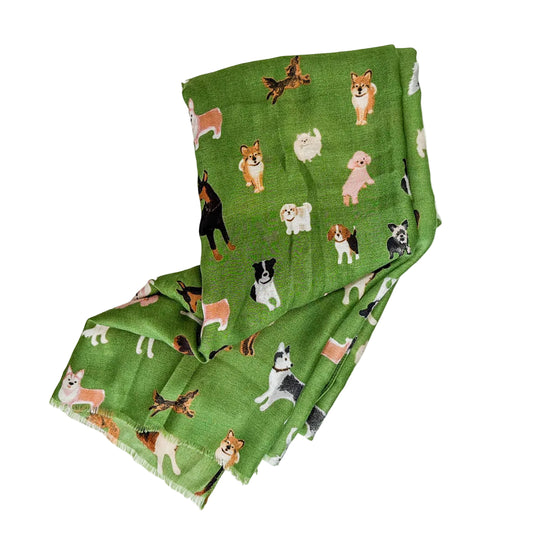 Dog Breed Scarf, Green (GF4290)