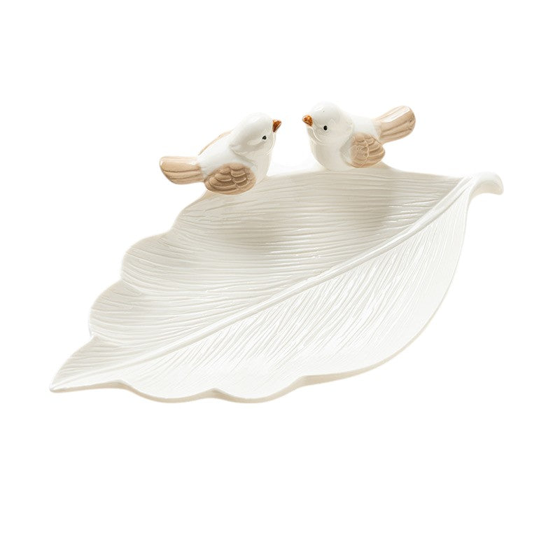 Two Birds with Leaf Trinket Jewelry Dish GF4424