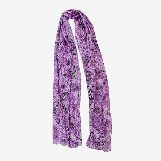 Printed Cotton Scarf, Purple (GF4534)