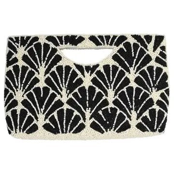 Beaded Clutch GF4804 Black & White