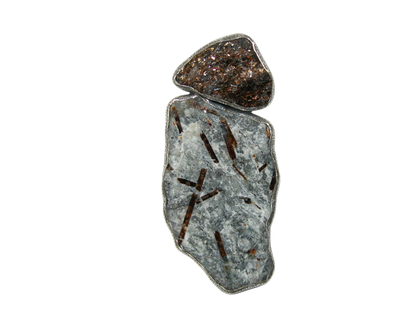 34183 2 Piece Astrophyllite Pin & Pendant