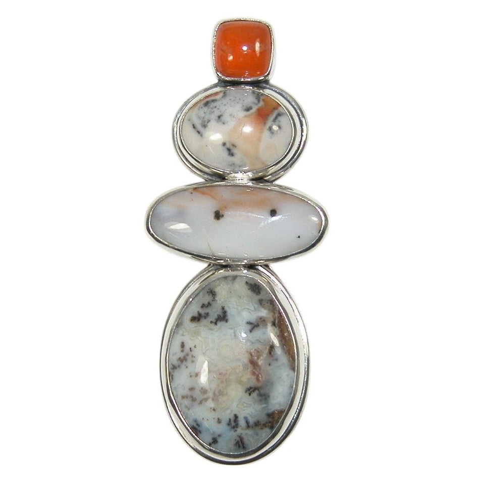 33325 Agate, Citrine, 4 Piece Pin and Pendant