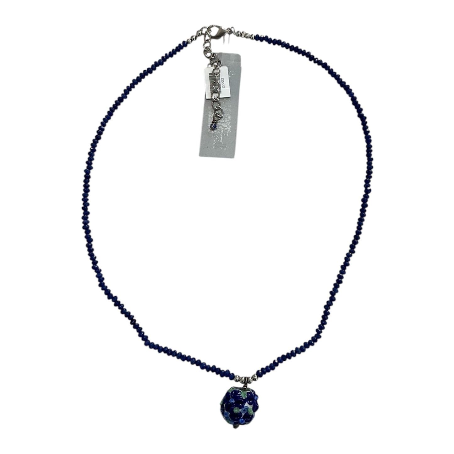 22222 Lapis, Hand Made Glass Necklace