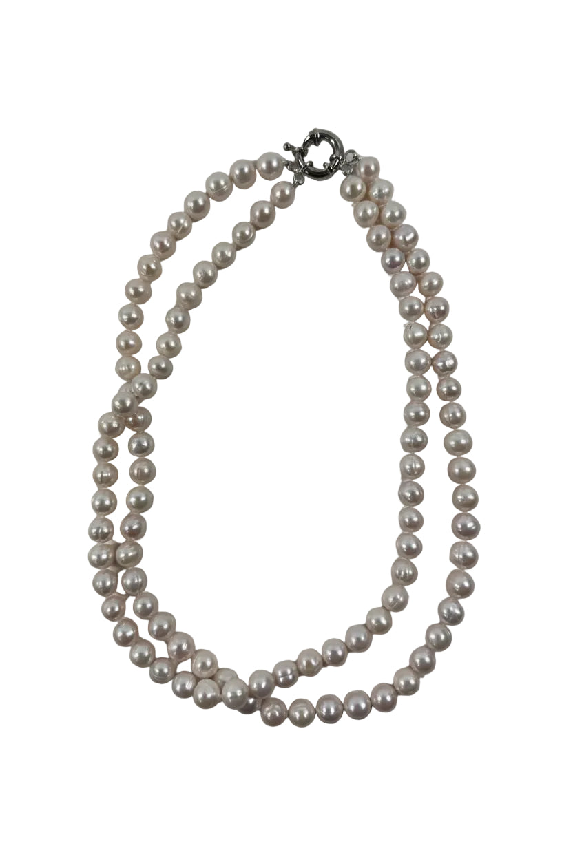 34226 Freshwater Pearl Two Strand Necklace