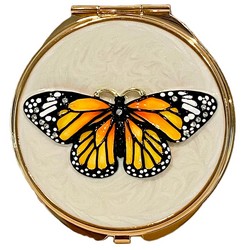 Enamel Compact Mirror GF5199 Monarch Butterfly