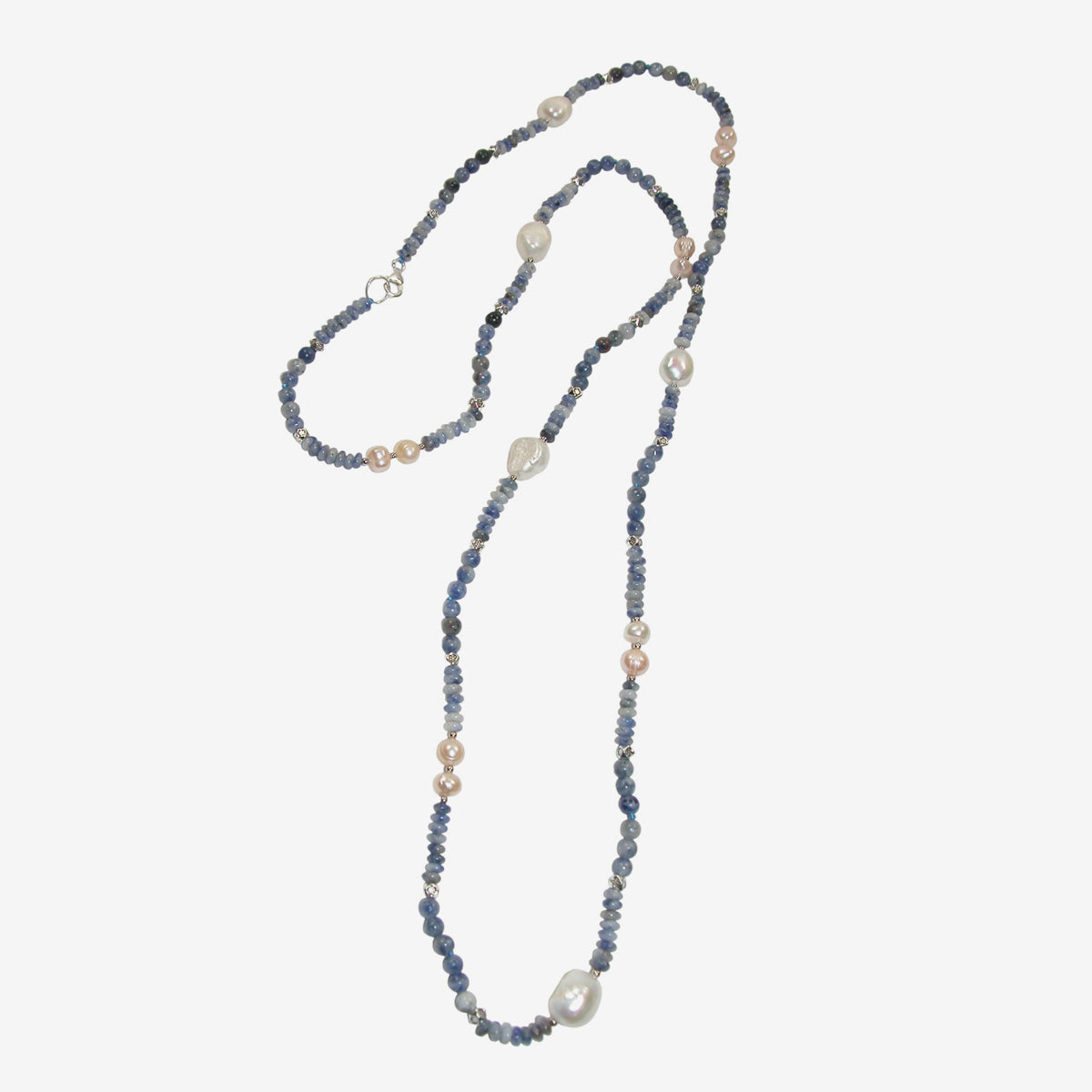 N5213L Labradorite, Mother of Pearl Necklace
