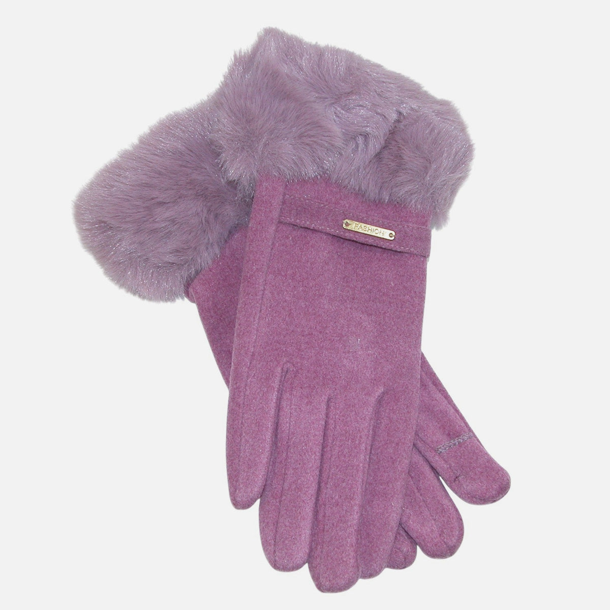 Sueded Gloves, Lilac (GF3731)