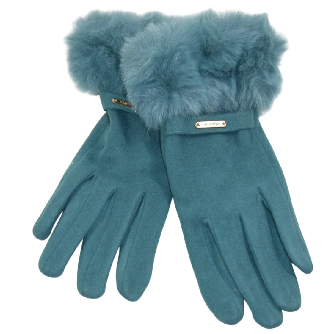 Sueded Gloves, Teal GF3727