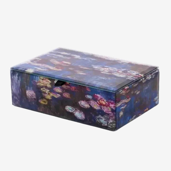 Glass Keepsake Box, Monet Water Lily (GF4241)