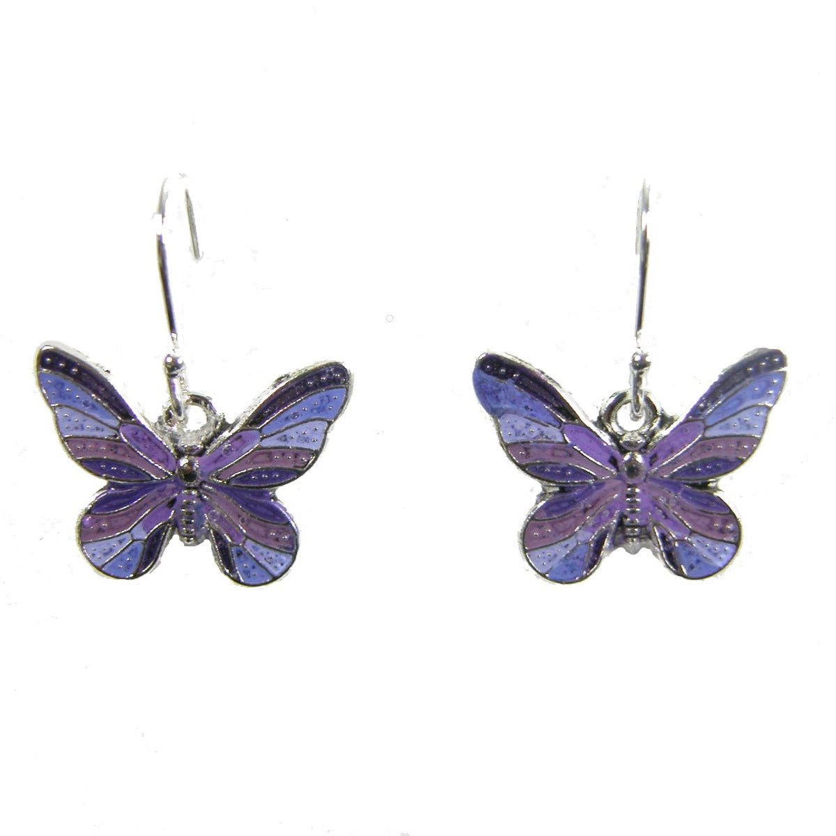Purple Enamel Butterfly Earring