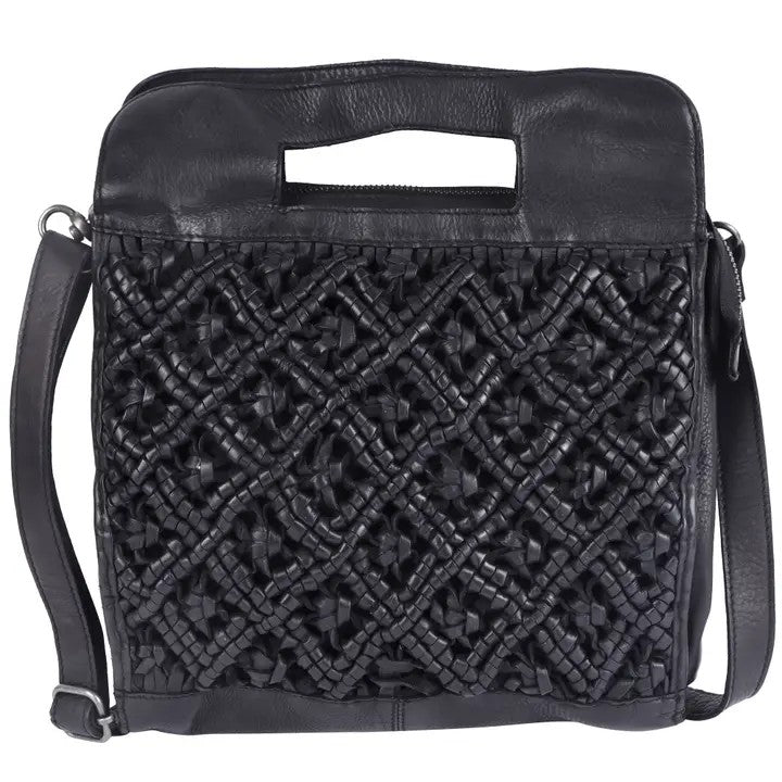 Handcrafted Leather Crossbody Bags GF5052 Black