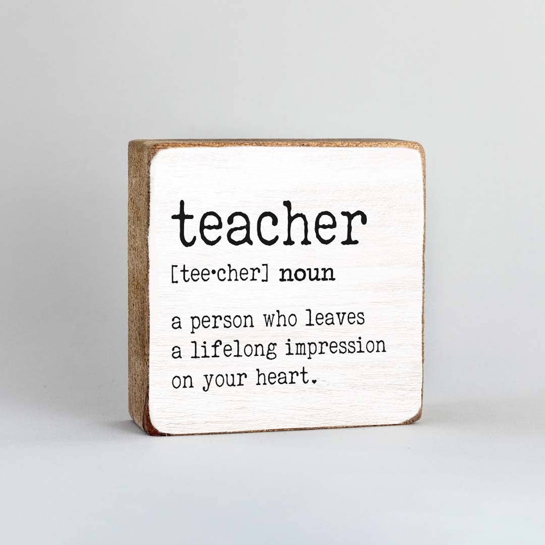 Teacher Definition Block Sign GF4388