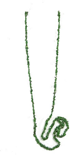 60in Natural Chrome Diopside Sterling Silver Lobster Claw Clasp Necklace
