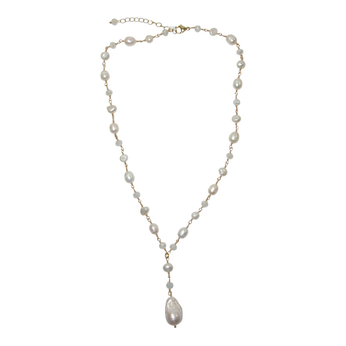 Freshwater Pearl Beaded Sterling Silver Necklace