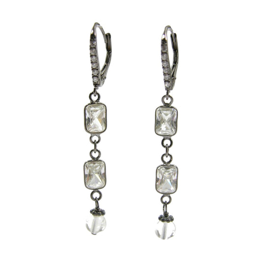 10102 Crystal Sterling Silver Earrings
