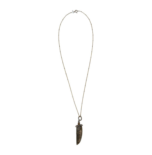 10498 Carved Quartz Sterling Silver Necklace