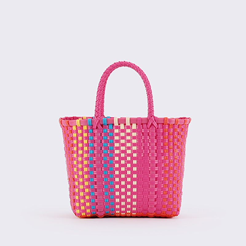 Woven Beach Bag Shades of Summer Tote Handbag GF4415