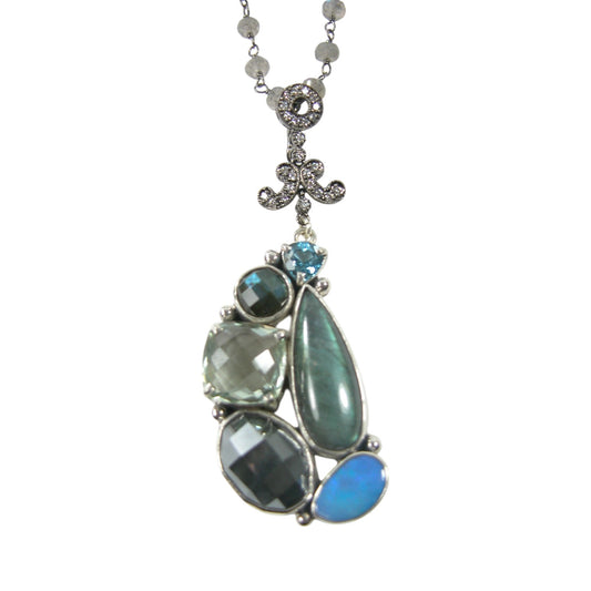 Labradorite Pendant Sterling Silver Necklace